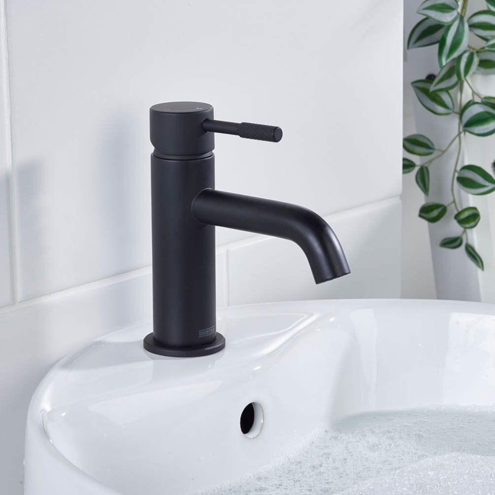 Lifestyle image of the Bristan Molida Black Basin Mixer Tap